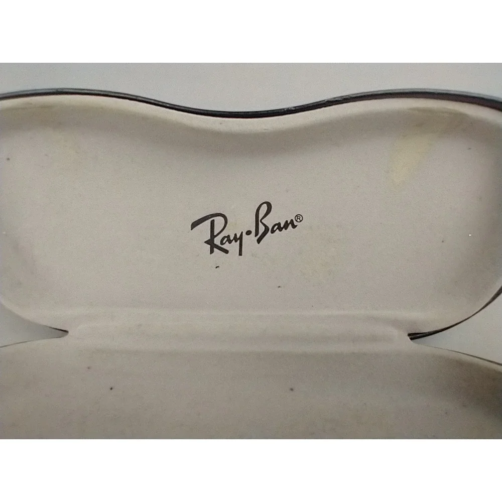 Ray-Ban Black‎ Hard Shell Clamshell Sunglasses Eyeglasses Case Logo Textured